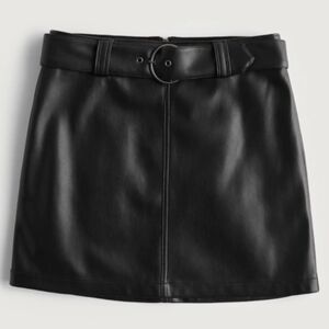 Black Leather Mini Skirt